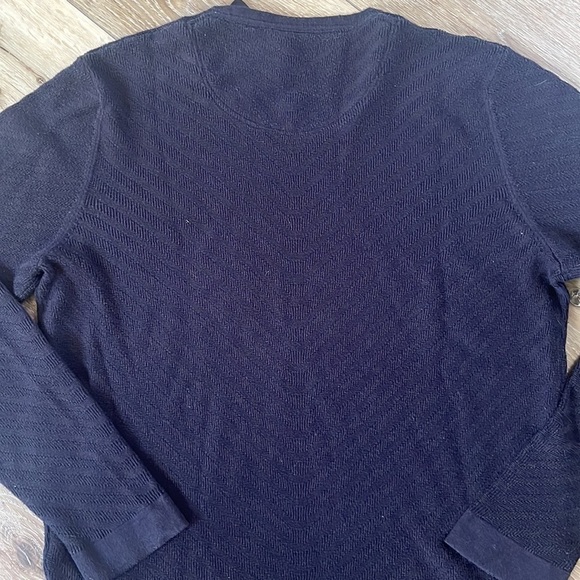 Ted Baker Nathe Navy Blue Textured Sweater - Picture 8 of 9